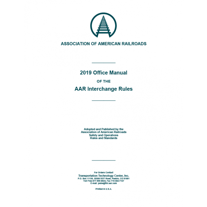 Office Manual of the AAR Interchange Rules - 2019