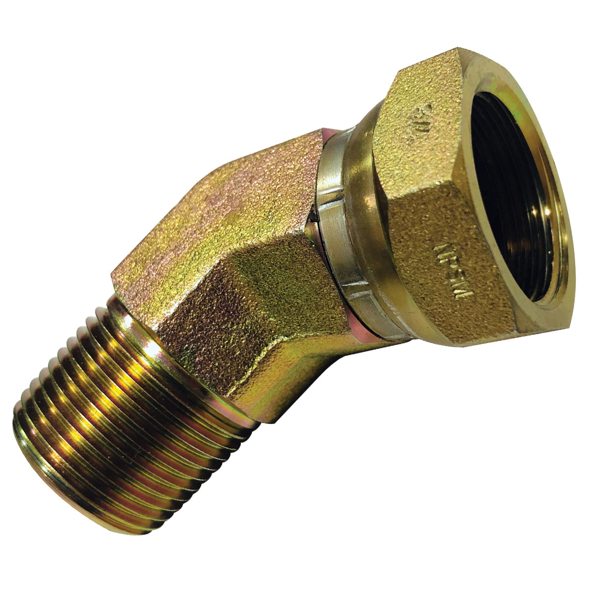 3/4" Male 45° Elbow x 3/4" Female Swivel Adapter