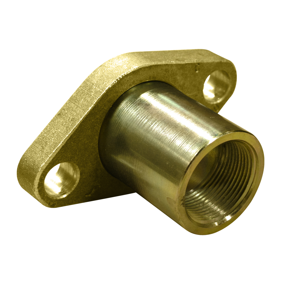 3/8" Long Flanged Threaded Swivel Fitting without Groove