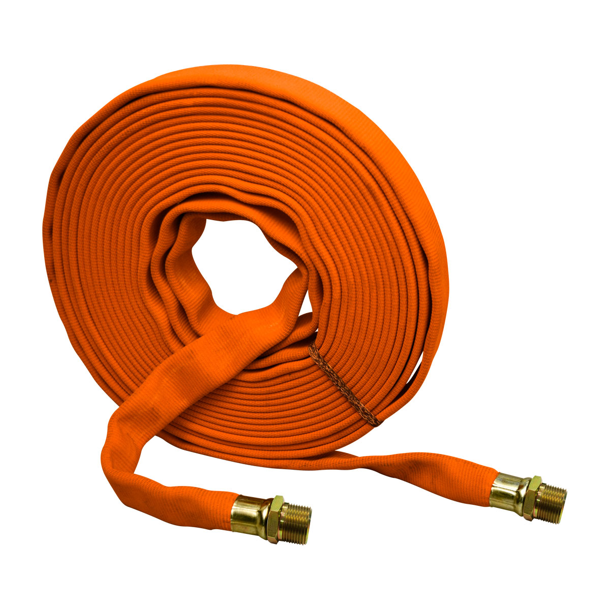 Orange Ground Hose Assembly - 1-1/8"  Diameter - 100' OAL  Male Pip...