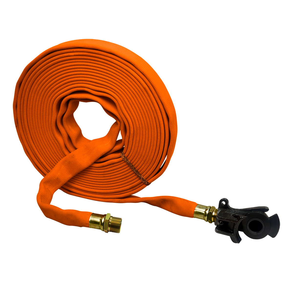 Orange Ground Hose Assembly - 1-1/8"  Diameter - 25' OAL F Gladhand (ven...
