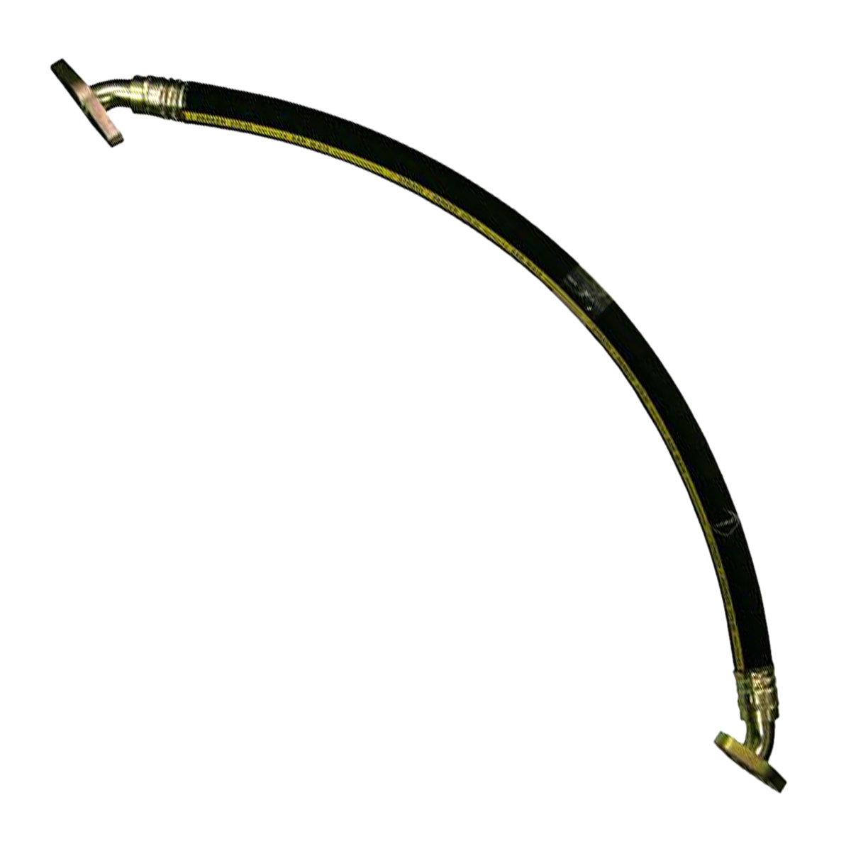 1-1/8" ID Flanged Center Car Cushion Crimp Hose Assembly - 1" 45° Flange Fittin...