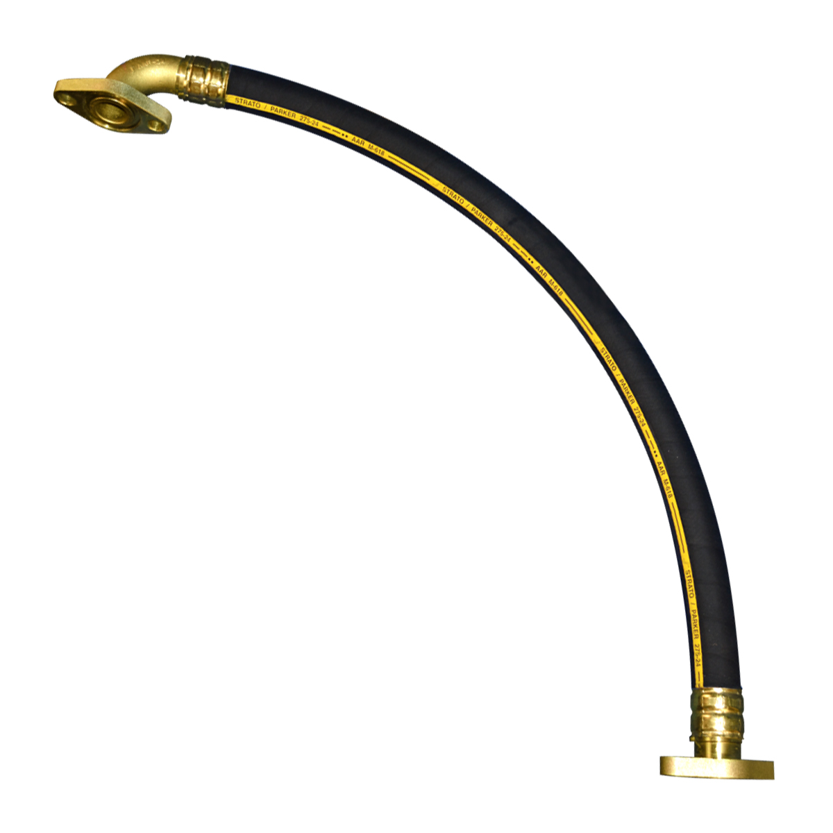 1-3/8" ID Flanged Intermediate Hose Assembly - 1-1/4" Straight Flange by 1-1/4" ...