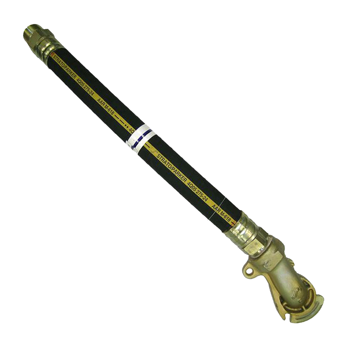 1-3/8" ID Locomotive Trainline Hose Assembly - 1-1/4" Male Fitting x 1-1/4" Mal...