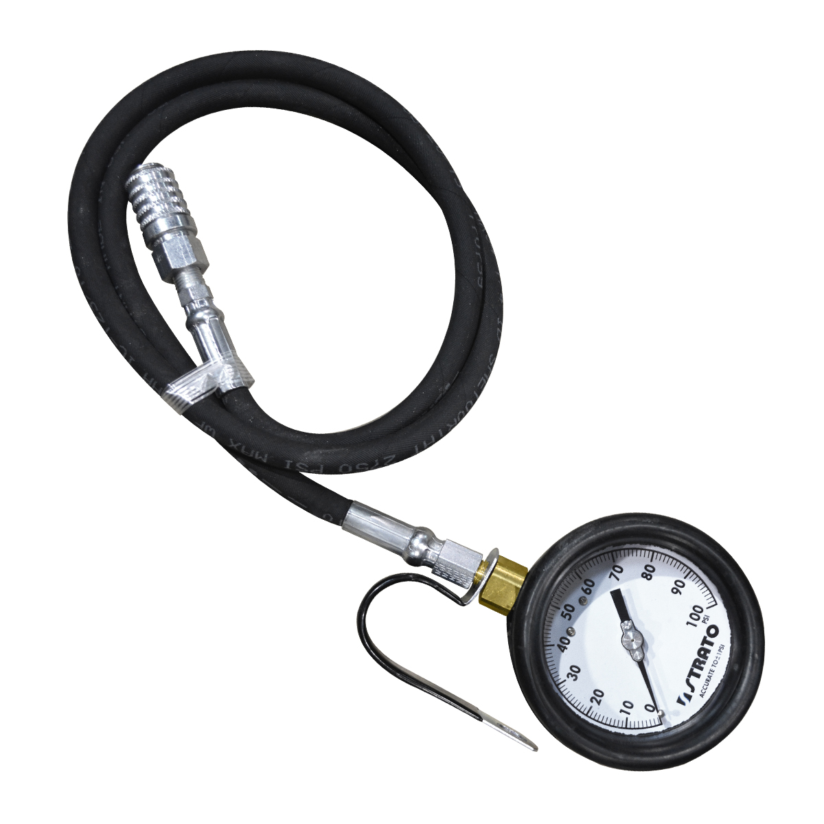 1/4" Hose Assembly with Female Quick Disconnect and Gage and Hook - 60.00" OAL ...