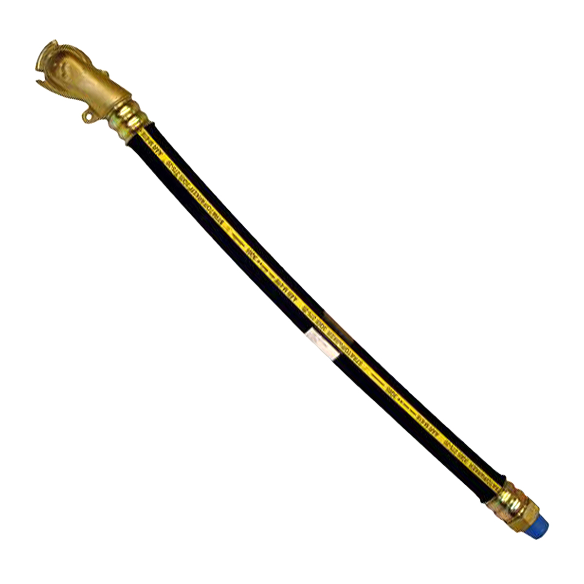 1-1/8" ID Gladhand Locomotive Hose Assembly - 1" Male Pipe Fitting by -15°LP Gl...