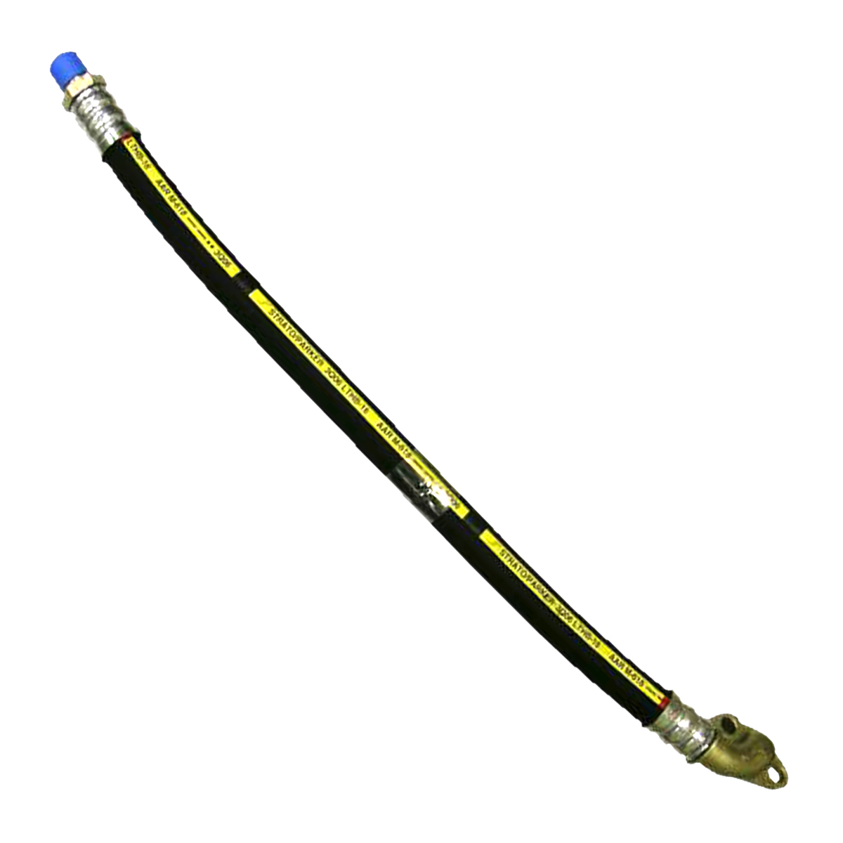 7/8" ID Truck Mounted Brake Hose Assembly - 3/4" Pipe Thread by 1/2" Left Hand E...
