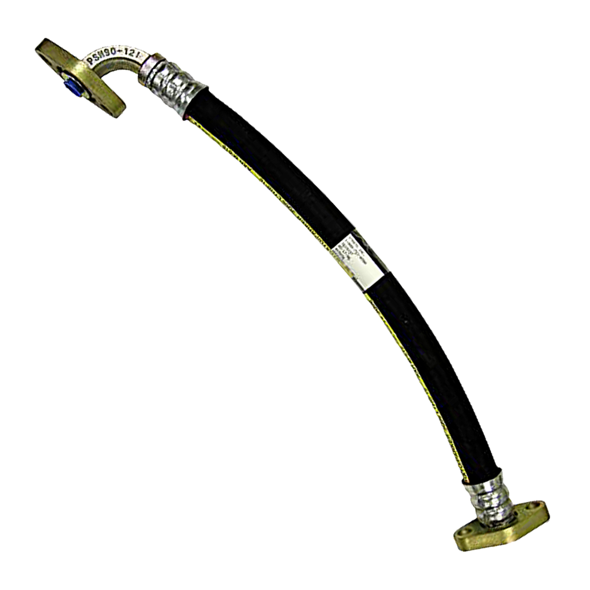 7/8" ID Empty/Load Device Hose Assembly - 3/4" Straight Flange x 3/4" 90° Flang...