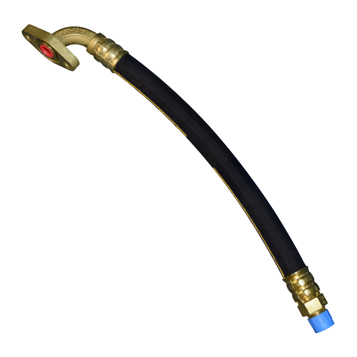 7/8"ID Empty/Load Hose Assembly - 3/4" Male Fitting x 3/4" 90° Elbow Flange Fit...