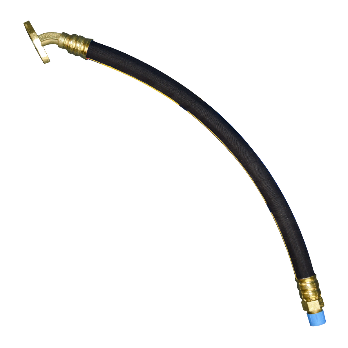 7/8" ID Truck Mounted Brake Hose Assembly 3/4" NPTF x 1/2" 45° Swivel Flange - ...