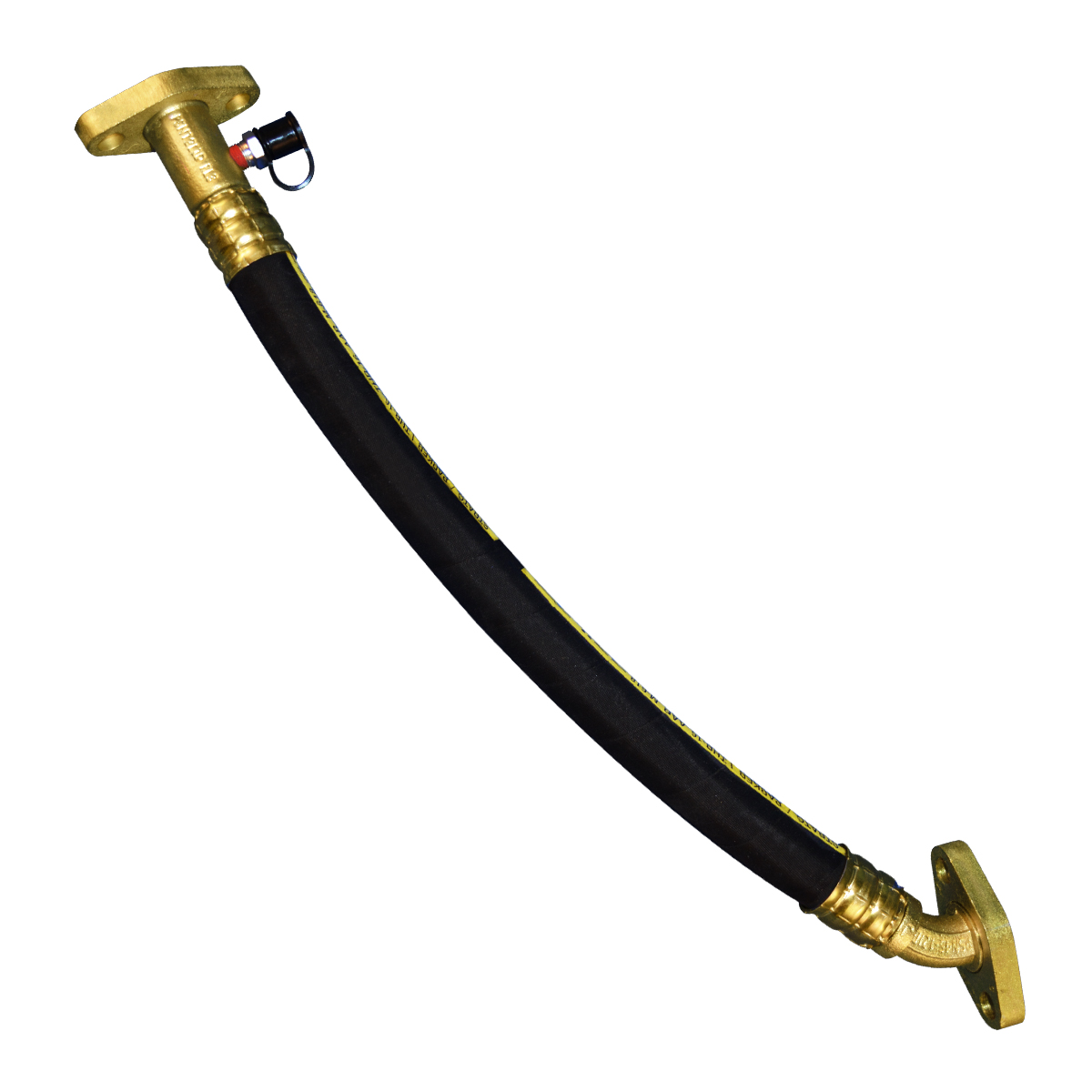 7/8" ID Empty/Load Hose Assembly - 3/4" Long Swivel Flange with Test Port and QD...