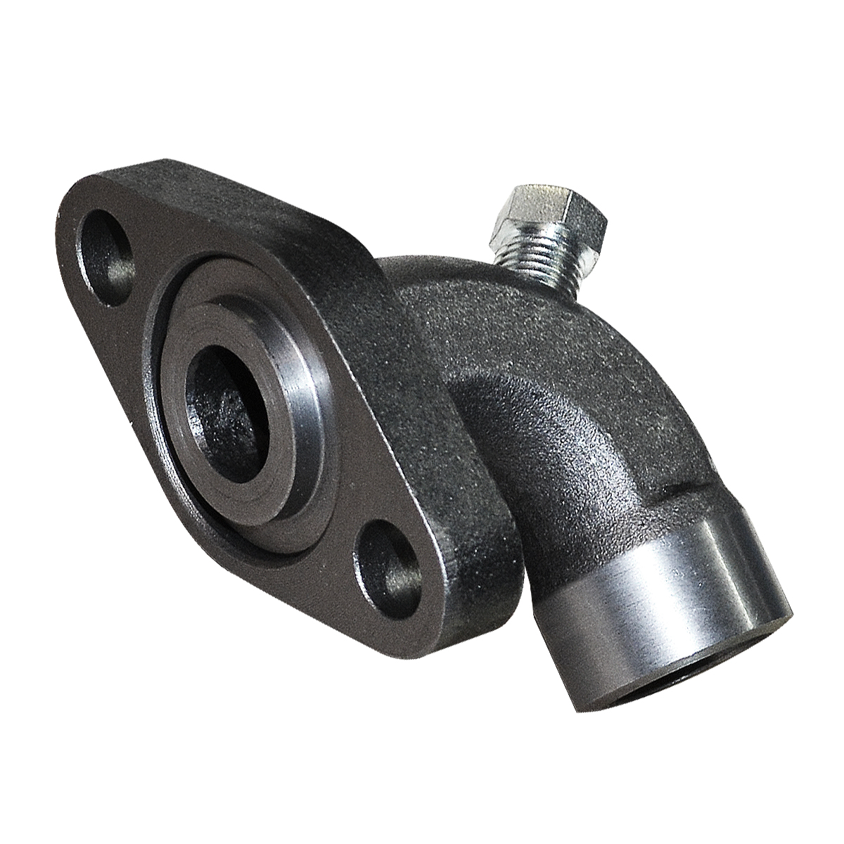 3/4" 90° Flanged Socket Weld Assembly with Groove, with Test Port and Pipe Plug