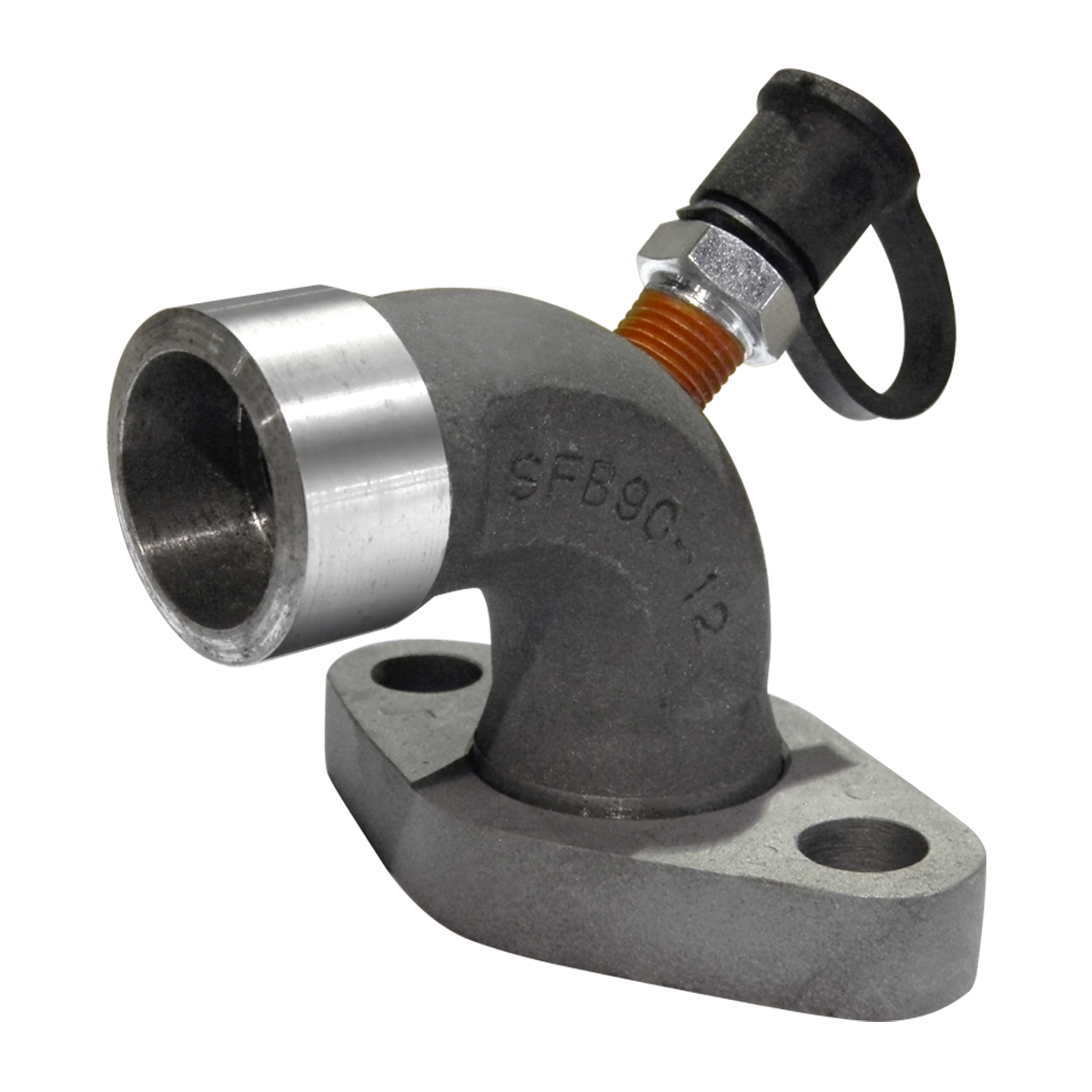 3/4" x 1/2" 90° Flanged Socket Weld Assembly with Groove, with Test Port, Male ...