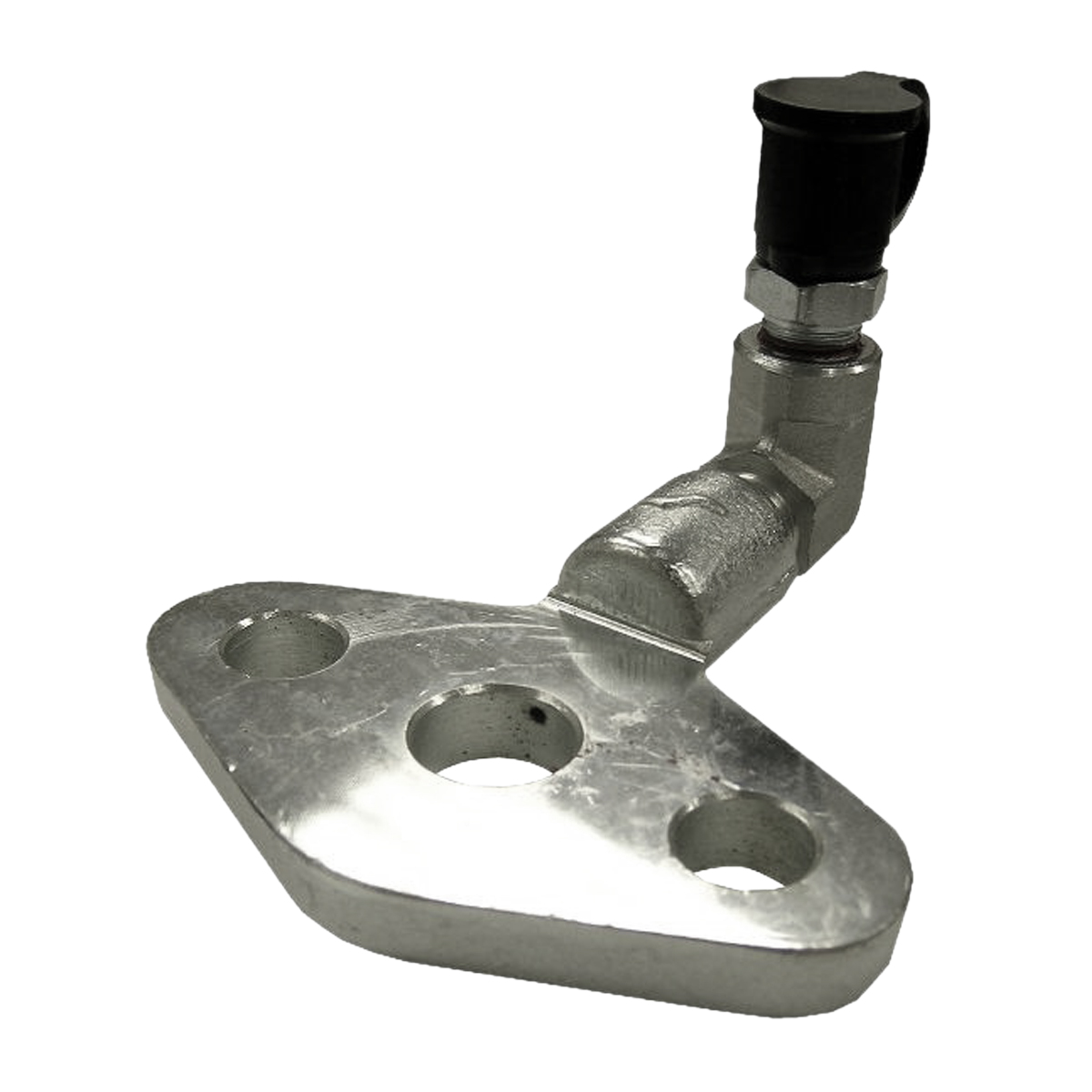1/2" 90° Wafer Flange with Male Quick Disconnect and Valve Cover