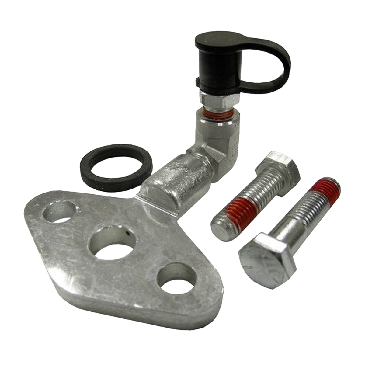 1/2" 90° Wafer Flange with Male Quick Disconnect Valve Cover, Gasket and Cap Sc...