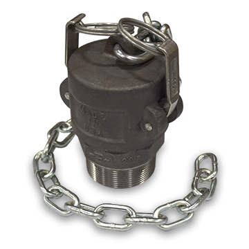 2-Inch Thread On Ductile Iron Top Fitting Assembly, Black Viton B Gasket
