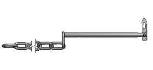 3/8 x 6-Inch Carbon Steel Seal Pin Assembly
