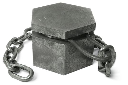 3-Inch Carbon Steel Pipe Cap Assembly with Carbon Steel Chain