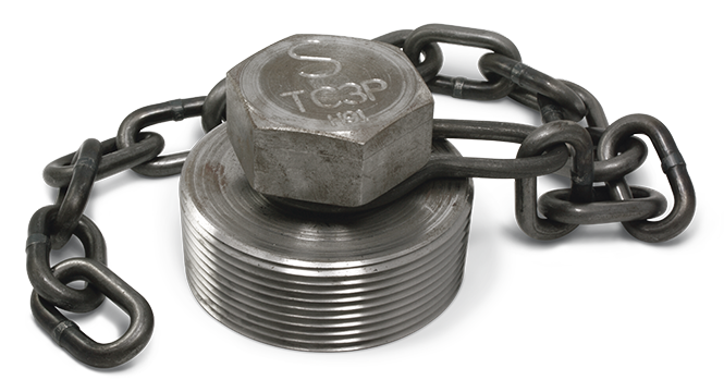 3-Inch Carbon Steel Plug Assembly with Carbon Steel Chain