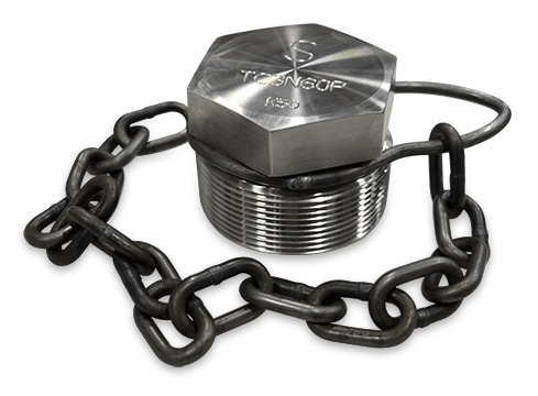 3-Inch Nitronic 60 Plug Assembly with Carbon Steel Chain