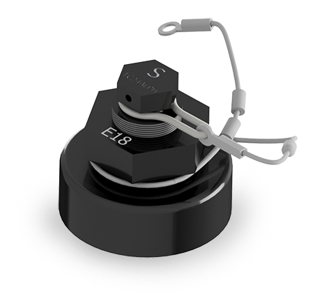 4-Inch Aluminum Bottom Outlet Cap with Carbon Steel Cable