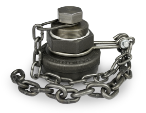 4-Inch Ductile Iron Bottom Outlet Cap with Carbon Steel Chain