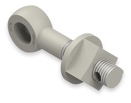 7/8 x 4-1/2-Inch Carbon Steel Eyebolt Assembly with Seal Hole, Heavy Square Nut