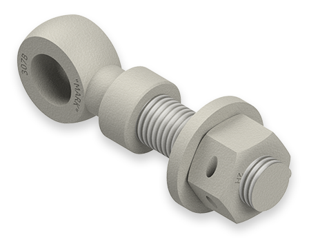 7/8 x 4-5/8-Inch Carbon Steel Eyebolt Assembly with Seal Hole and Safety Collar, Heavy Hex Nut