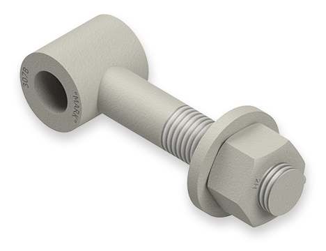 7/8 x 4-7/8-Inch Carbon Steel Eyebolt Assembly, with Thick Head, Heavy Hex Nut
