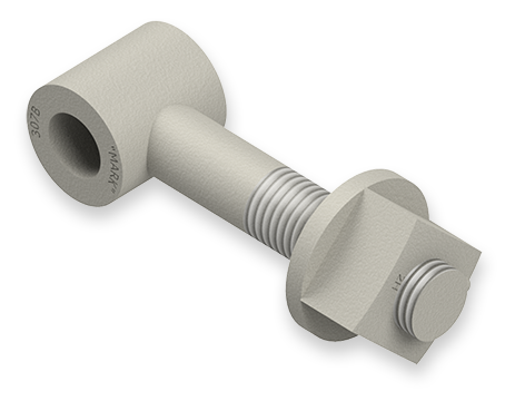 7/8 x 4-7/8-Inch Carbon Steel Eyebolt Assembly, with Thick Head, Heavy Square Nut