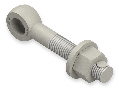 7/8 x 5-1/2-Inch Carbon Steel Eyebolt Assembly, Heavy Hex Nut