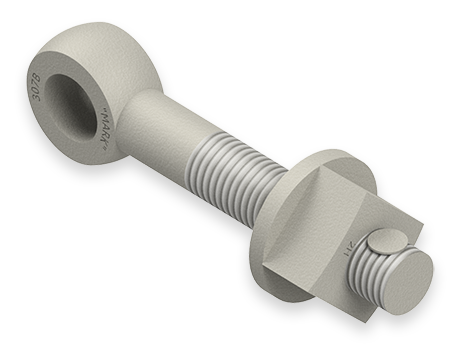 7/8 x 5-1/2-Inch Carbon Steel Eyebolt Assembly, Heavy Square Nut