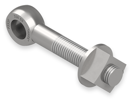 7/8 x 5-1/2-Inch Stainless Steel Eyebolt Assembly, Heavy Square Nut