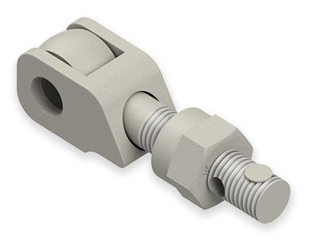 7/8 x 5-Inch Carbon Steel Eyebolt Assembly with Safety Catch and Huck Rivet, Heavy Hex Ferrule Nut