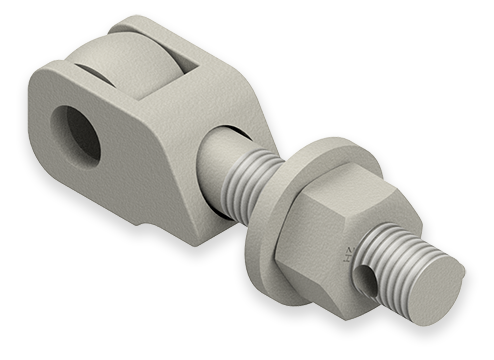 7/8 x 5-Inch Carbon Steel Eyebolt Assembly with Safety Catch, Heavy Square Nut