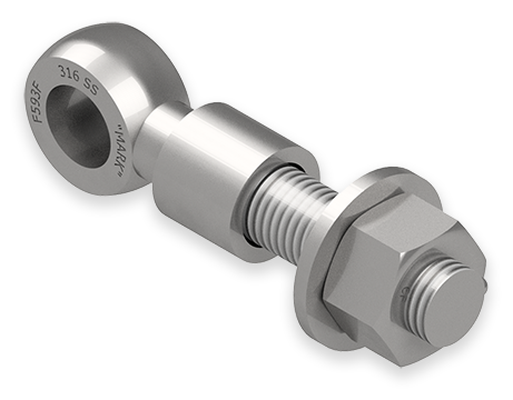 7/8 x 5-Inch Stainless Steel Eyebolt Assembly with Safety Collar, Heavy Hex Nut