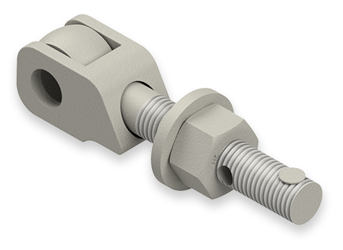 7/8 x 6-Inch Carbon Steel Eyebolt Assembly with Safety Catch, Heavy Hex Nut
