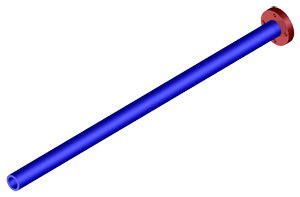Eduction Tube – Single Flange –  3″, 72″ Length, (2.5″ tube ID)