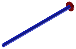 Eduction Tube – Single Flange 3″, 72″ Length (2″ tube ID)