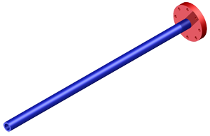 Eduction Tube – Single Flange,  4″, 72″ Length (2.5″ tube ID)