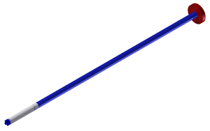 Eduction Tube – Single Flange,  5″, 110″ Length (2″ tube ID)