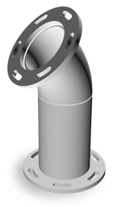 PD Air Pipe Assembly 5″x45°
