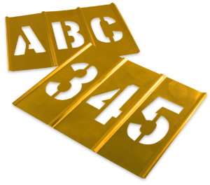 Stencil Set 2″ Brass Letter/Number