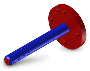 Surge Protector, UHMWPE, 7 inch Round Flange on 5-1/2 inch Bolt Circle, Bolted Style – 13-3/16 inch Overall Length