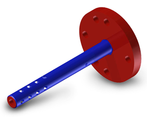 Surge Protector, UHMWPE, 7 inch Round Flange on 5-1/2 inch Bolt Circle, Bolted Style (For Rubber Lined) – 13-3/16 inch Overall Length