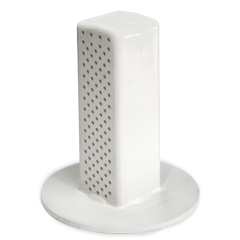 Surge Protector, White Noryl with 5-3/8-Inch Round Flange