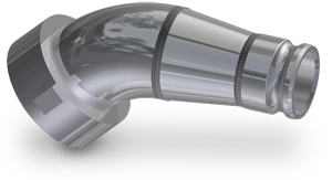 Unloading Elbow 4″x3″ 45°