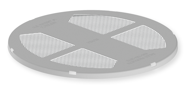 Vented Hatch Cover One Piece Center Pellet Screen
