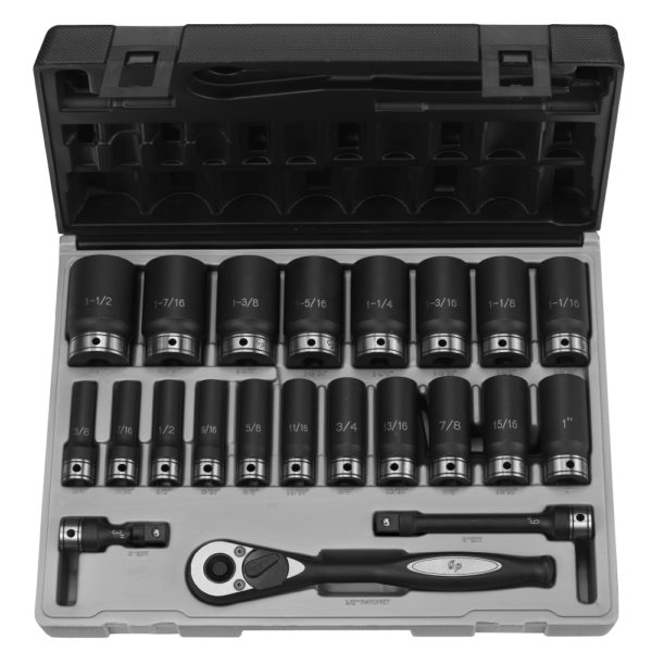 Grey Pneumatic 1/2″ Drive SAE Deep Length Duo-Socket Set
