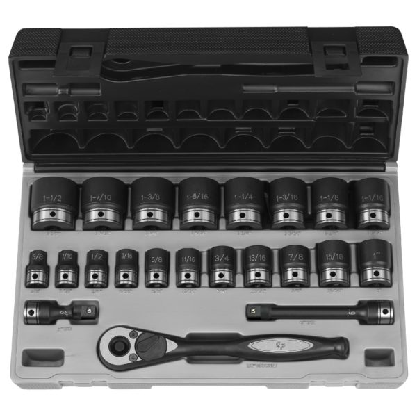 Grey Pneumatic 1/2″ Drive SAE Standard Length Duo-Socket Set